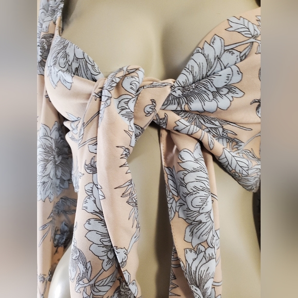 NWOT Blush Wrap Front Crop Blouse Size Medium - Picture 4 of 9